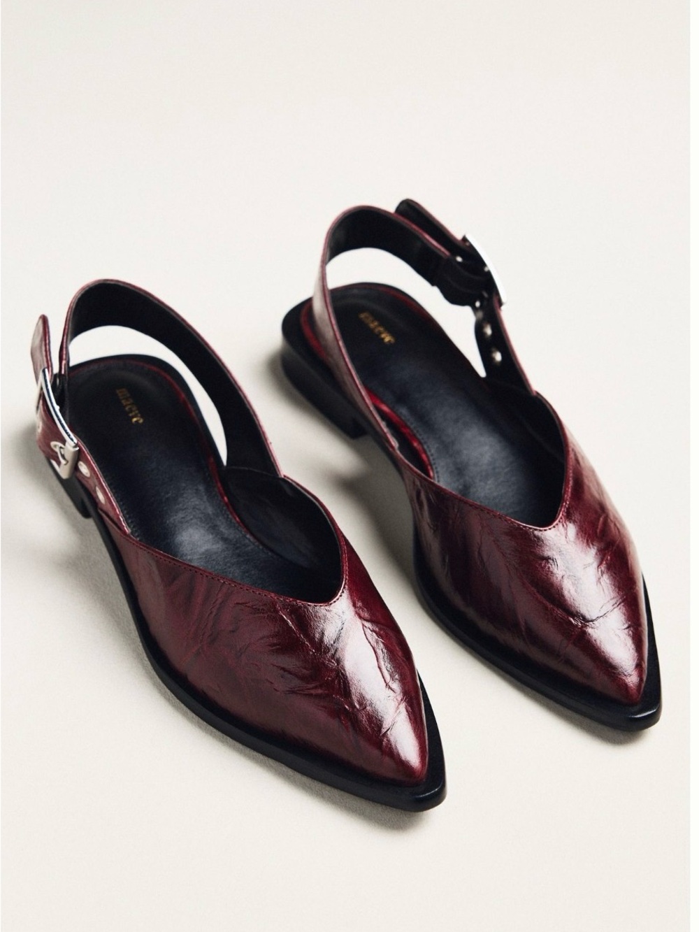 Maeve moto  Pointed-Toe slingback Flats
